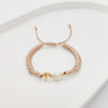 Simple Style Letter Freshwater Pearl Rope Knitting Women's Drawstring Bracelets