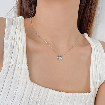 Ig Style Simple Style Square Stainless Steel Inlay Zircon Earrings Necklace