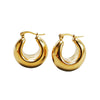 1 Pair Sweet U Shape Plating Stainless Steel Earrings