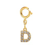 Basic Letter Stainless Steel Copper Zircon Pendant Necklace In Bulk