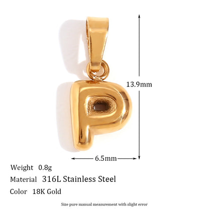 1 Piece Stainless Steel 18K Gold Plated Polished Pendant