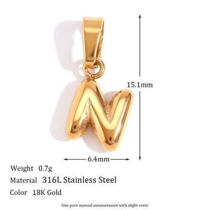 1 Piece Stainless Steel 18K Gold Plated Polished Pendant