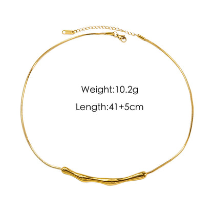 Simple Style Geometric Stainless Steel Plating 14k Gold Plated Necklace