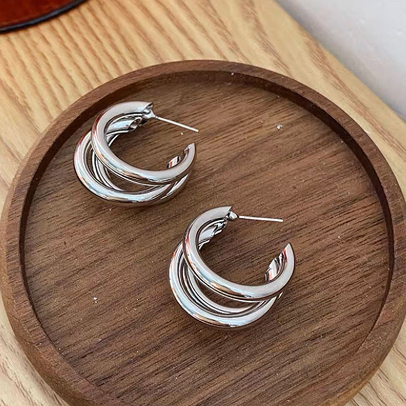 1 Pair Casual Vintage Style Geometric Stainless Steel Earrings