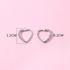 Lady Shiny Heart Shape Copper Inlay Zircon White Gold Plated Nose Ring