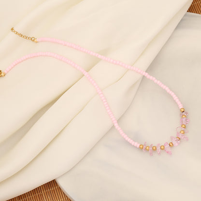 Elegant Lady Irregular Natural Stone Beaded Necklace