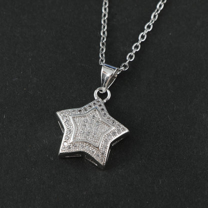 Streetwear Star Stainless Steel Titanium Steel Pendant Necklace