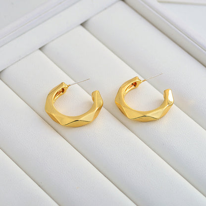 Wholesale Jewelry Basic Simple Style Geometric Copper Alloy Plating Ear Studs