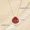 304 Stainless Steel Natural Stone 14K Gold Plated Classic Style Plating Water Droplets Pendant Necklace