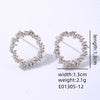 1 Pair Ig Style Simple Style Classic Style Round Plating Inlay Copper Zircon White Gold Plated Ear Studs