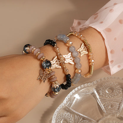 Vacation Streetwear Butterfly Beaded Wholesale Bracelets