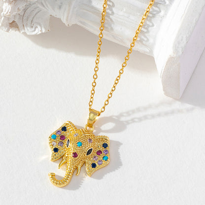 Hip-hop Animal Copper Plating Pendant Necklace