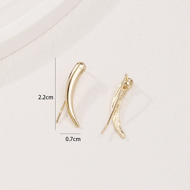 1 Pair Ig Style Simple Style Geometric Plating Alloy Gold Plated Ear Studs