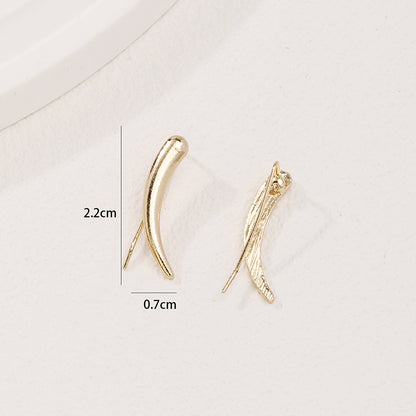 1 Pair Ig Style Simple Style Geometric Plating Alloy Gold Plated Ear Studs