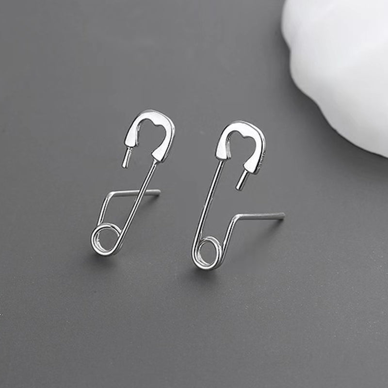 1 Pair Lady Paper Clip Water Droplets Skull Plating Inlay Alloy Rhinestones 24k Gold Plated Earrings Ear Studs