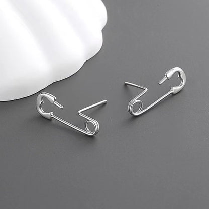 1 Pair Lady Paper Clip Water Droplets Skull Plating Inlay Alloy Rhinestones 24k Gold Plated Earrings Ear Studs