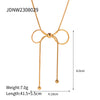 Wholesale Simple Style Bow Knot Stainless Steel Plating 18k Gold Plated Pendant Necklace