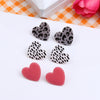 1 Pair Simple Style Round Printing Arylic Ear Studs