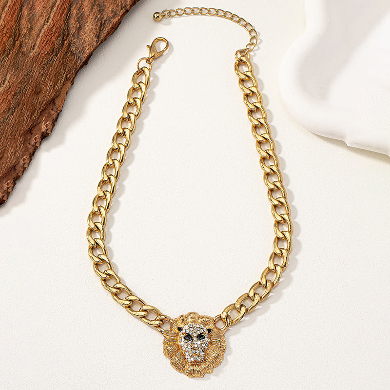 Elegant Lady Animal Alloy Plating Inlay Artificial Rhinestones 14k Gold Plated Women's Necklace