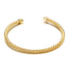 Wholesale Simple Style Solid Color Titanium Steel Plating Gold Plated Bangle