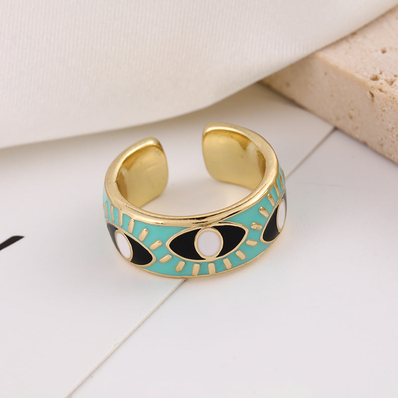 Casual Eye Copper Plating Open Rings