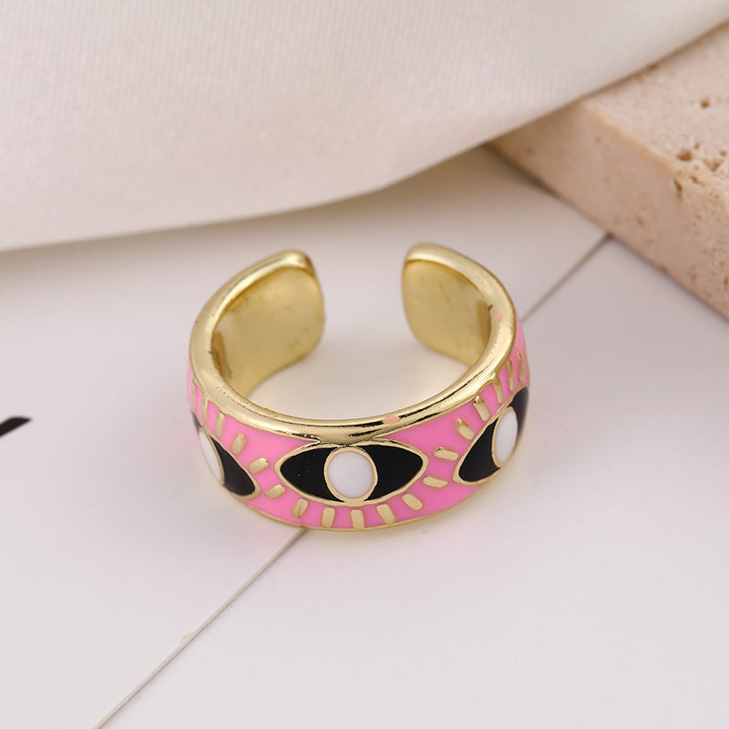 Casual Eye Copper Plating Open Rings