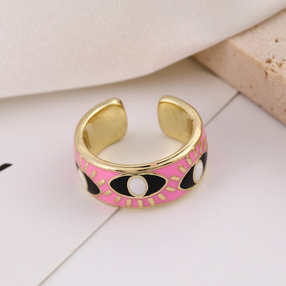 Casual Eye Copper Plating Open Rings