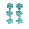 1 Pair Elegant Bohemian Simple Style Flower Plating Alloy Drop Earrings