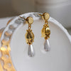 1 Pair Retro Geometric Plating Copper Drop Earrings