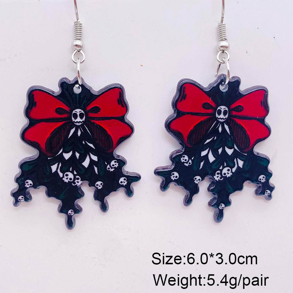 1 Pair Streetwear Geometric Christmas Hat Water Droplets Arylic Drop Earrings