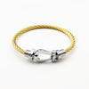 Exaggerated Horseshoe Titanium Steel Polishing Bangle