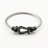 Exaggerated Horseshoe Titanium Steel Polishing Bangle