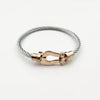 Exaggerated Horseshoe Titanium Steel Polishing Bangle