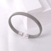 Casual Simple Style Solid Color Stainless Steel Plating Bangle