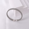 Casual Simple Style Solid Color Stainless Steel Plating Bangle