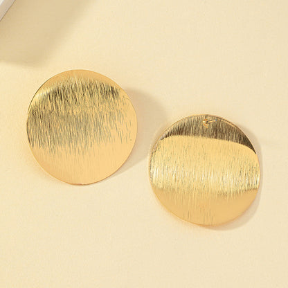 1 Pair Exaggerated Simple Style Solid Color Plating Alloy 14k Gold Plated Ear Studs