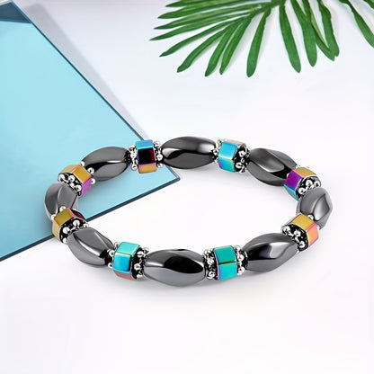 Casual Color Block Obsidian Wholesale Bracelets