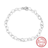 Simple Style Heart Shape Sterling Silver Plating White Gold Plated Rhodium Plated Silver Plated Bracelets