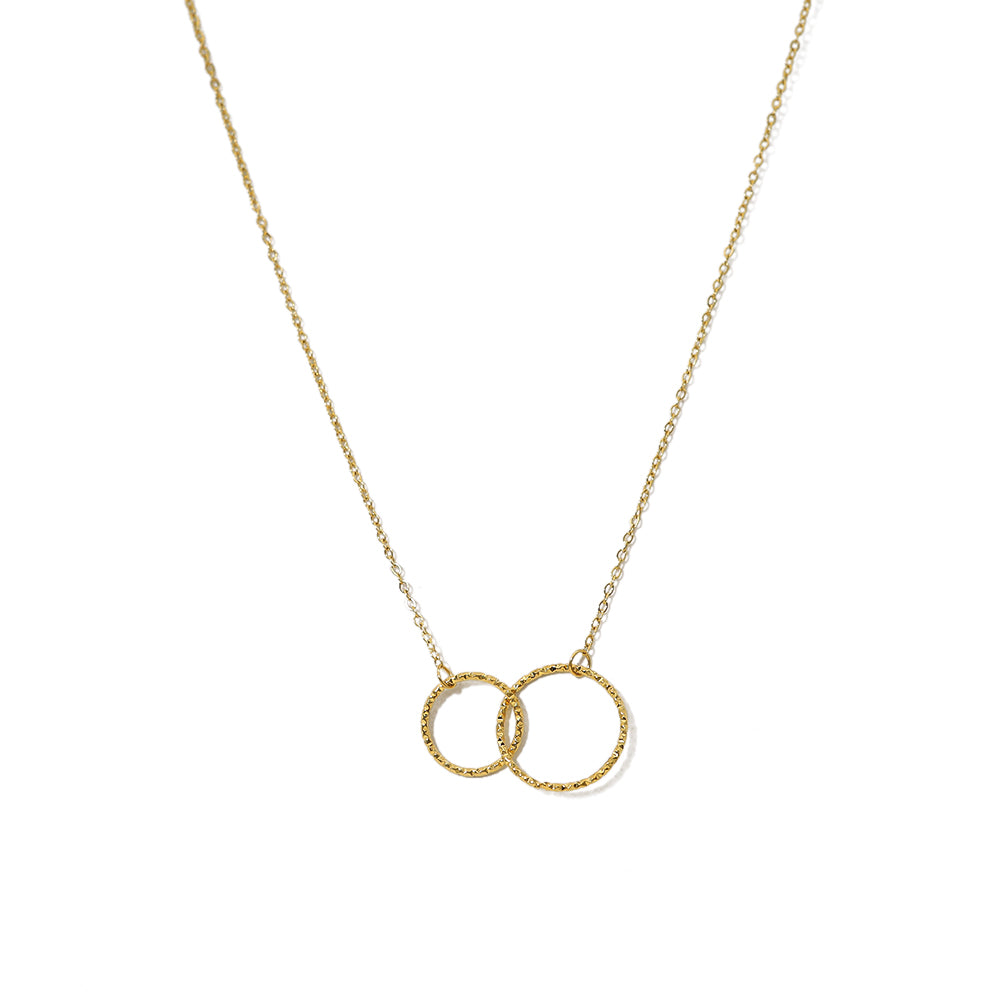 Ig Style French Style Commute Circle Round Stainless Steel Titanium Steel Plating 18k Gold Plated Pendant Necklace