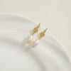 1 Pair Sweet Simple Style Water Droplets Plating Inlay Freshwater Pearl Copper Zircon 14k Gold Plated Ear Hook