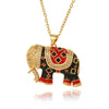 Classic Style Elephant Copper Plating Gold Plated Pendant Necklace