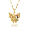 Elegant Streetwear Bear Heart Shape Elephant Copper Plating Inlay Zircon Pendant Necklace