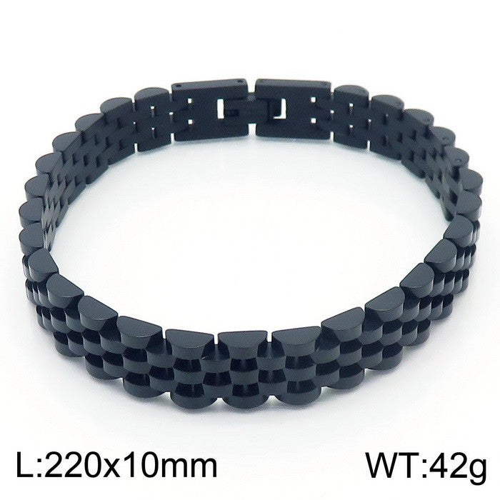 Wholesale Business Simple Style Waves Titanium Steel Plating Gold Plated Silver Plated Bracelets