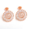 Small 26 Letter Sweet Female Zircon Electroplated Copper Earrings