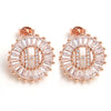 Fashion Letter Copper Inlay Zircon Ear Studs 1 Pair