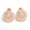 Fashion Letter Copper Inlay Zircon Ear Studs 1 Pair