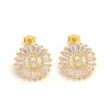 Fashion Letter Copper Inlay Zircon Ear Studs 1 Pair