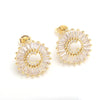 Fashion Letter Copper Inlay Zircon Ear Studs 1 Pair