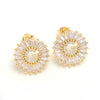 Fashion Letter Copper Inlay Zircon Ear Studs 1 Pair