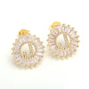 Fashion Letter Copper Inlay Zircon Ear Studs 1 Pair